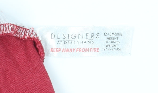 Jasper Conran Unisex Red Train T-Shirt, 12-18 Months