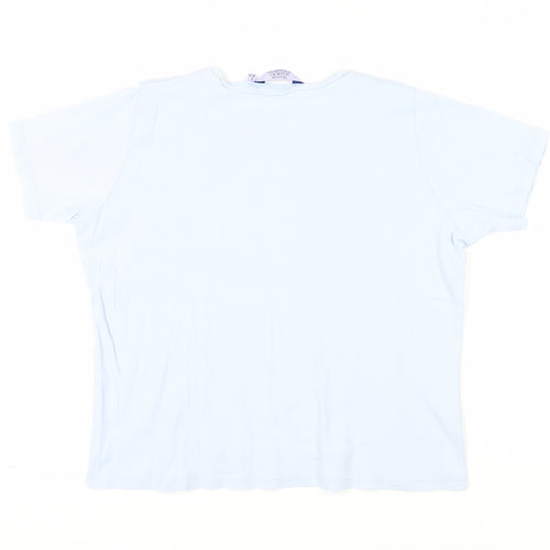 Honor Millburn Women's Blue Embroidered T-Shirt, Size 18-20