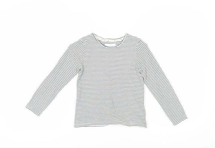 Jasper Conran Girls White Striped Long Sleeve T-Shirt, Size 9