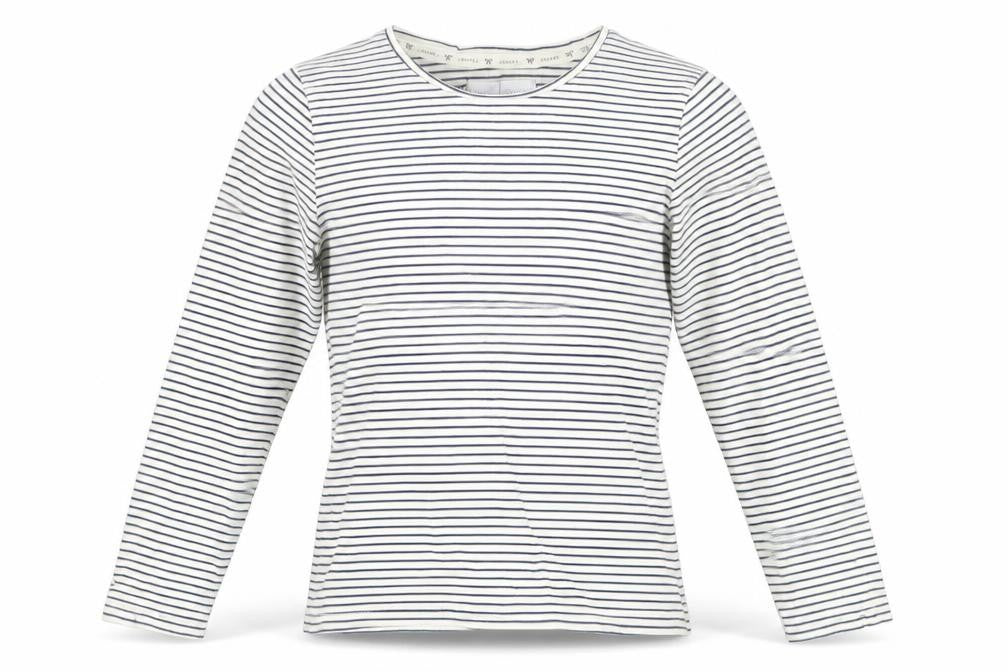 Jasper Conran Girls White Striped Long Sleeve T-Shirt, Size 9