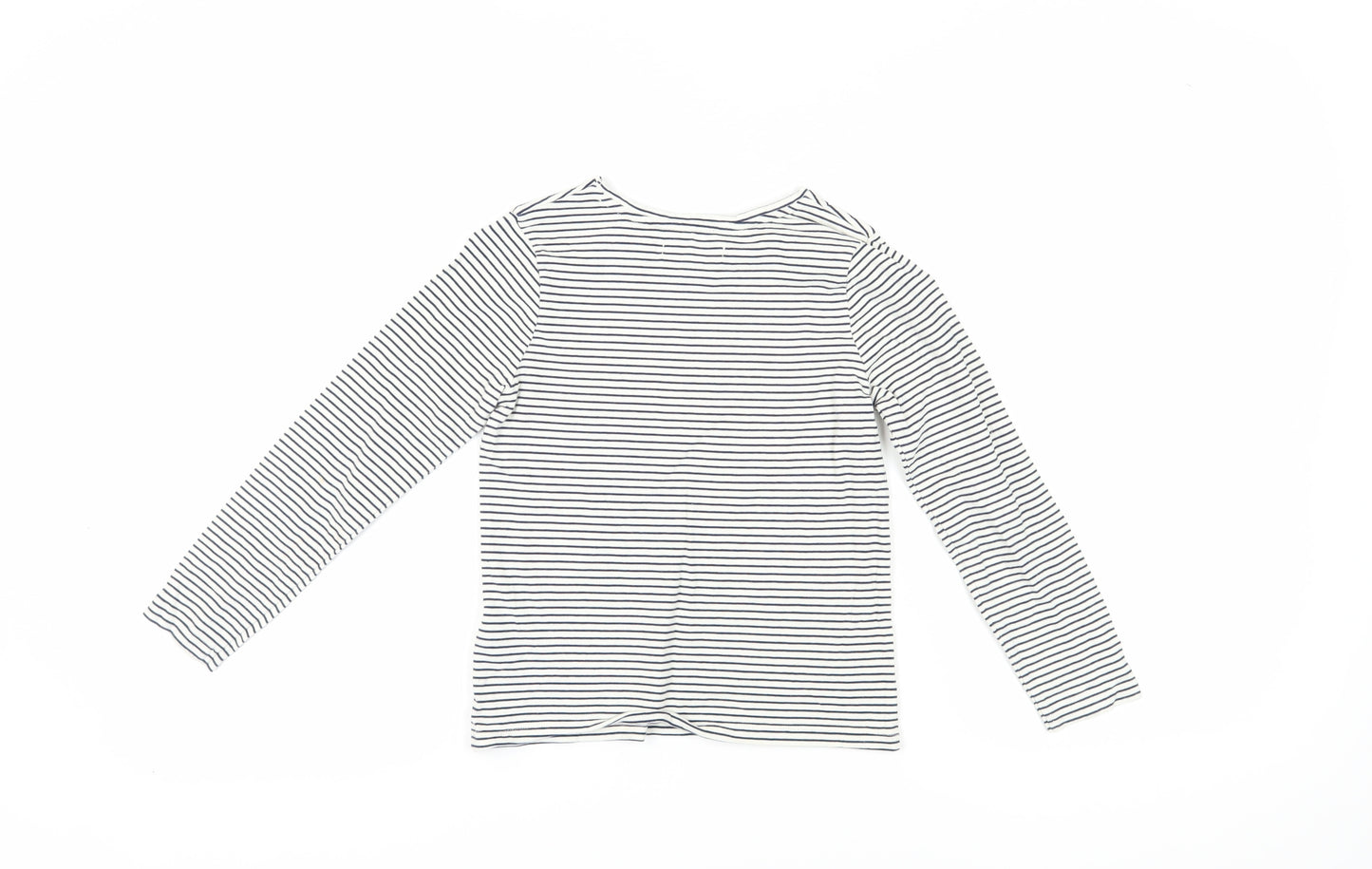 Jasper Conran Girls White Striped Long Sleeve T-Shirt, Size 9