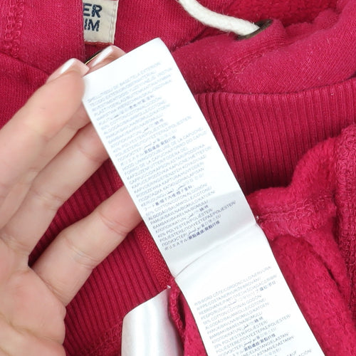 Hilfiger Denim Women's Red Hoodie, Size S, Full Zip Casual