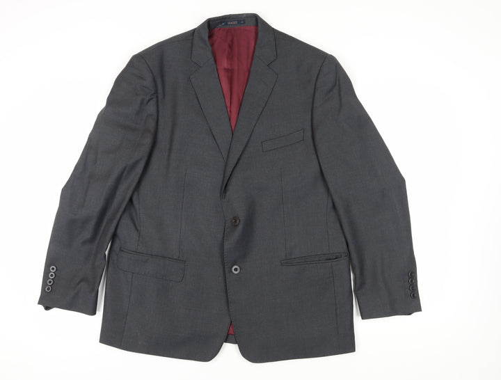 Magee Men's Grey Wool Suit Jacket, Size 44S Classic Fit