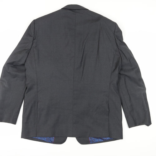 Magee Men's Grey Wool Suit Jacket, Size 44S Classic Fit