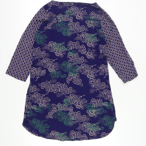 White Stuff Women's Blue Floral Shift Dress Size 14