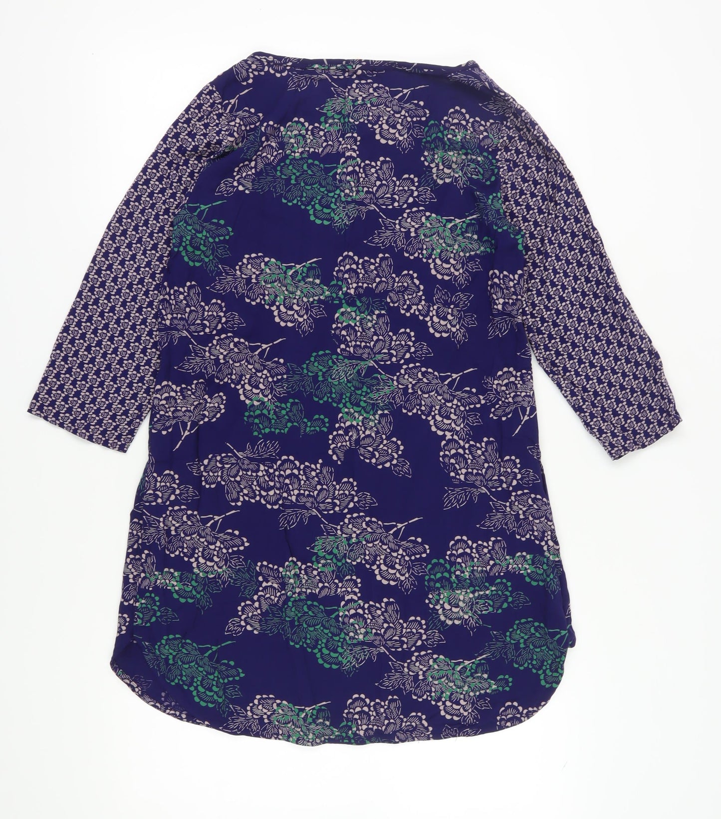 White Stuff Women's Blue Floral Shift Dress Size 14