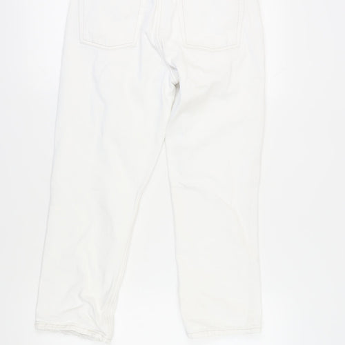 Topshop Women's White Straight Jeans Size 10