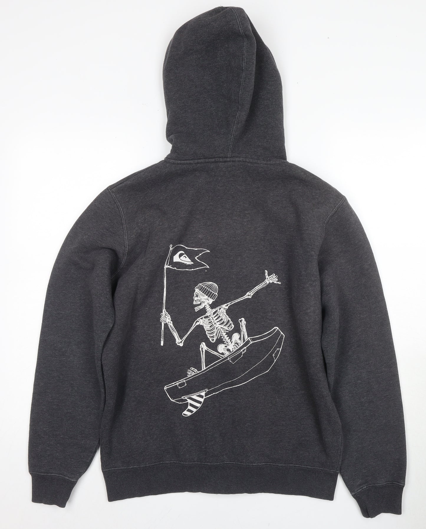 Quiksilver Grey Full Zip Hoodie Unisex Adults Size 16