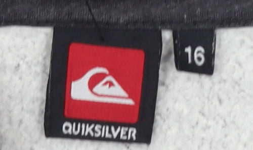 Quiksilver Grey Full Zip Hoodie Unisex Adults Size 16