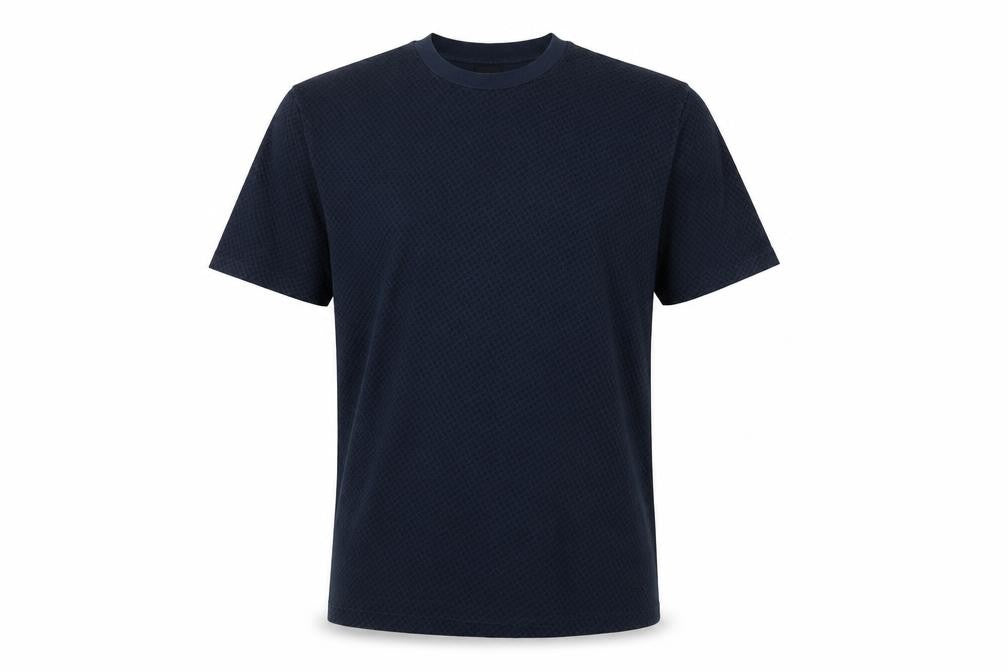 Front view of Hugo Boss Men's XL Blue Crew Neck T-Shirt