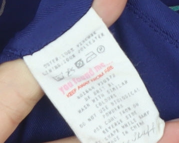 White Stuff Women's Blue Geometric Strapless Dress Size 10