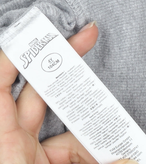 Marvel Spider-Man Boys Grey Full Zip Hoodie 4 Years