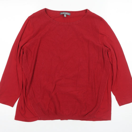 Laura Ashley Women's Red Basic Blouse - Size 4