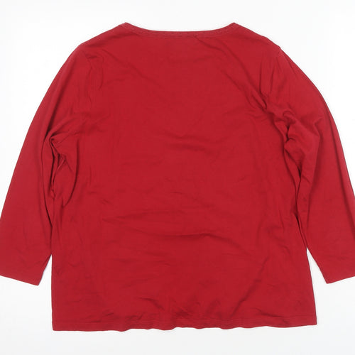 Laura Ashley Women's Red Basic Blouse - Size 4