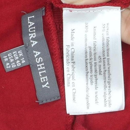 Laura Ashley Women's Red Basic Blouse - Size 4