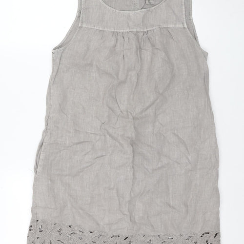ARTISAN NY Grey Linen Women’s Tank Dress M – Casual Chic