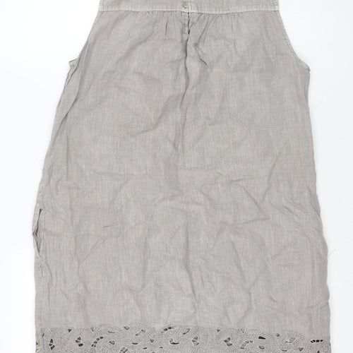 ARTISAN NY Grey Linen Women’s Tank Dress M – Casual Chic
