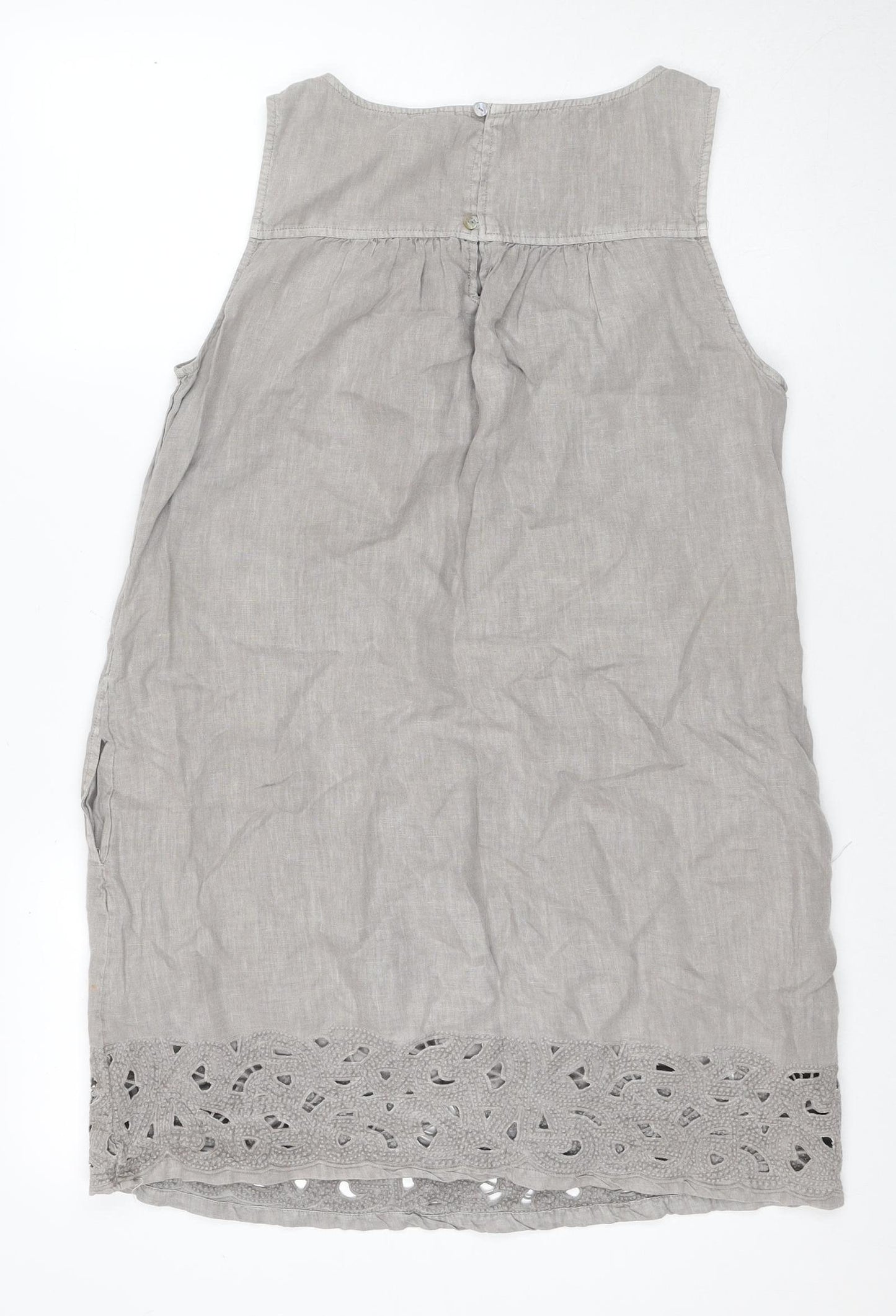 ARTISAN NY Grey Linen Women’s Tank Dress M – Casual Chic