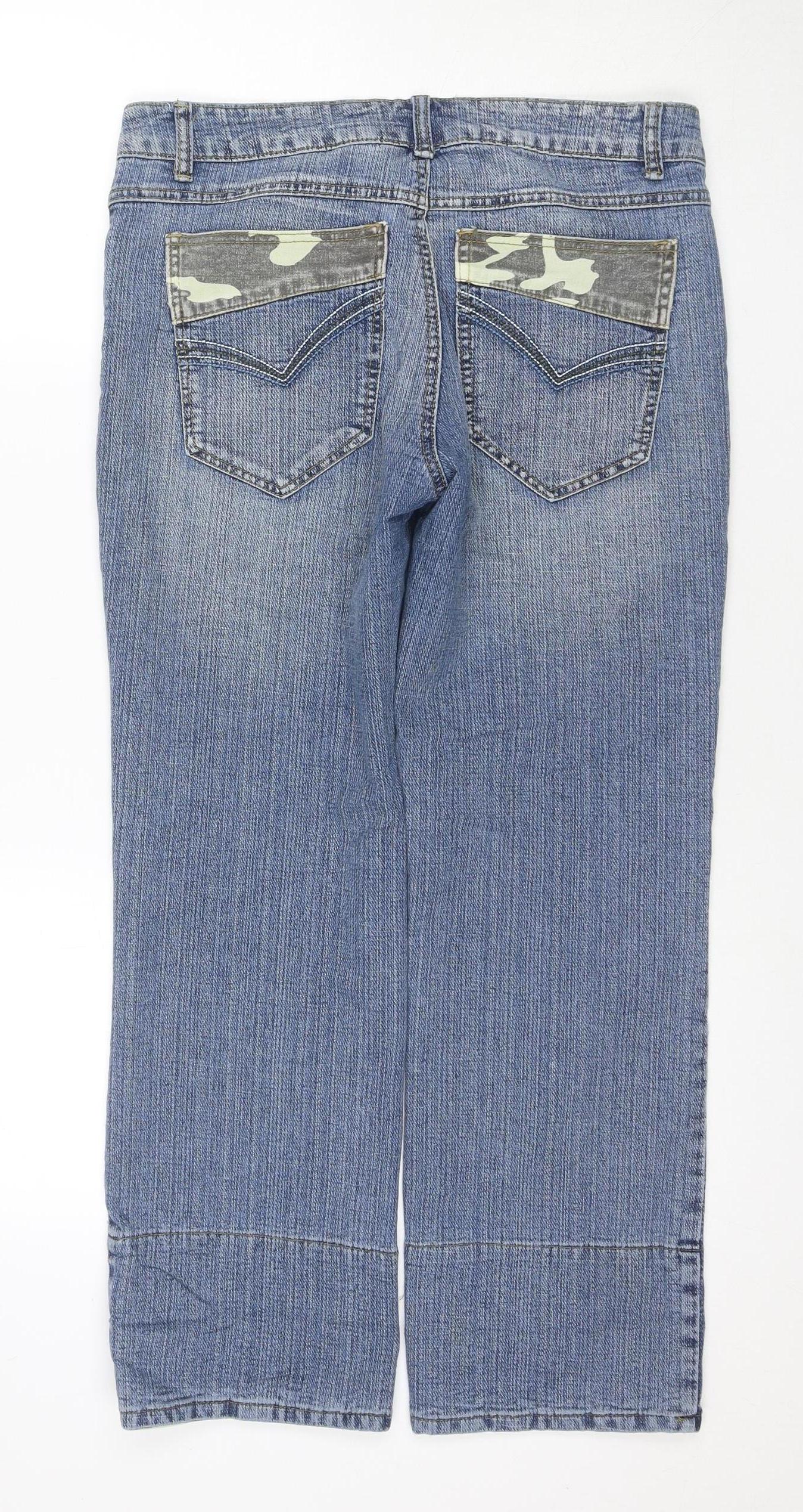 CHOKLATE Women's Blue Straight Jeans Size 14 Regular