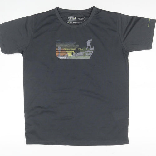 Regatta Men's Black Graphic Print T-Shirt, Size 32