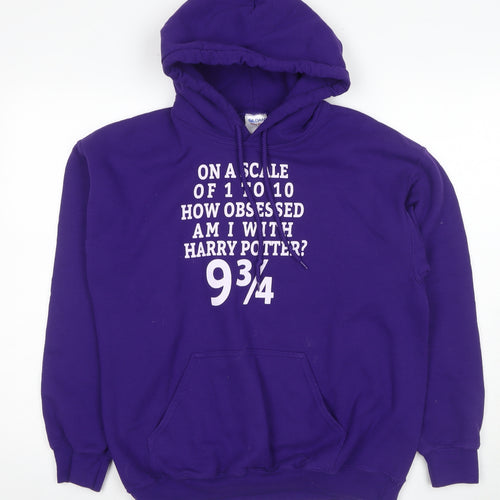 Gildan Unisex Purple Harry Potter Hoodie M