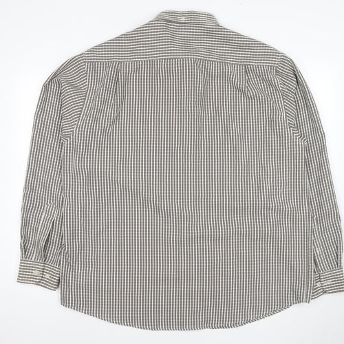 James Pringle Men's Brown XL Check Button-Up Shirt