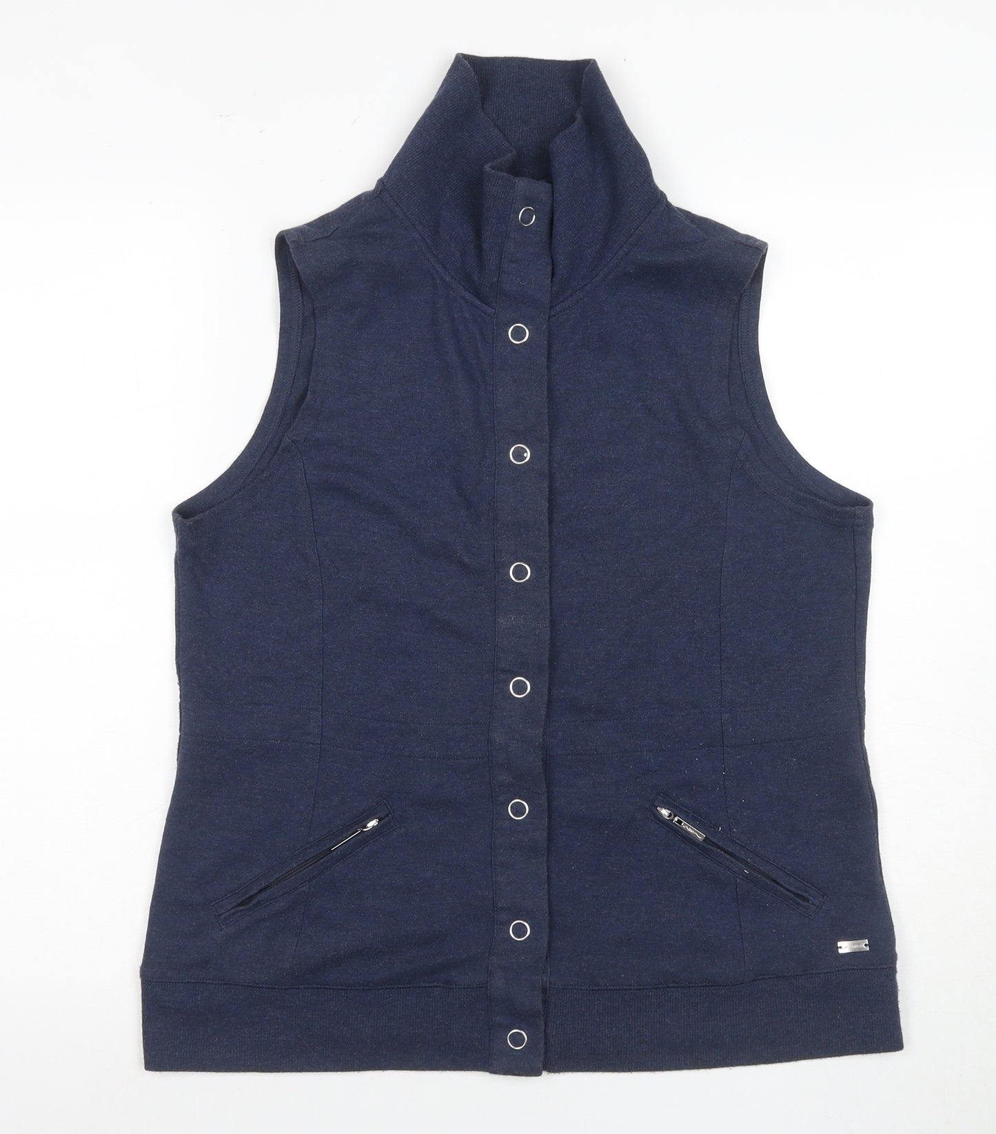 Esprit Women's Blue Waistcoat Size 14 with Zipped Pockets