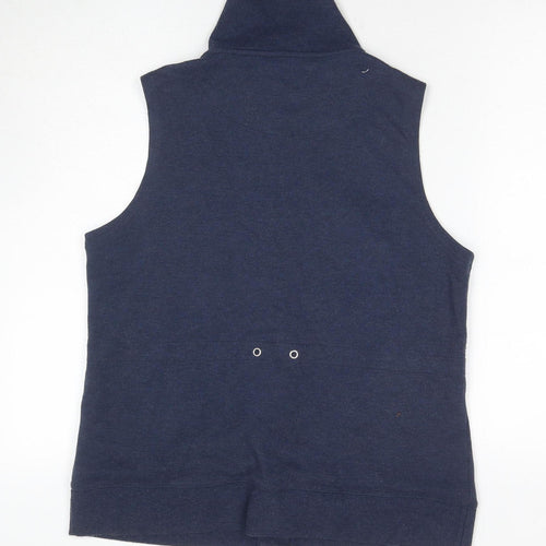 Esprit Women's Blue Waistcoat Size 14 with Zipped Pockets