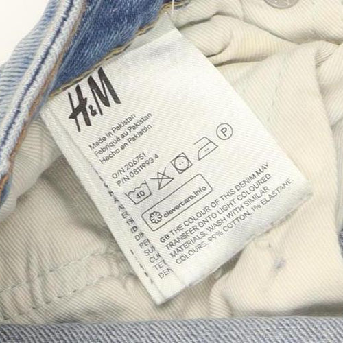 H&M Men's Blue Slim Straight Jeans, Size 8, Light Wash