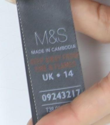 Marks and Spencer Women's Black T-Shirt Size 14