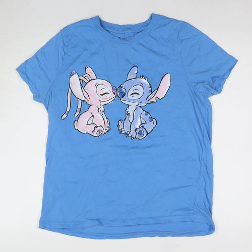 Disney Blue Graphic Print Cotton Nightshirt L Women