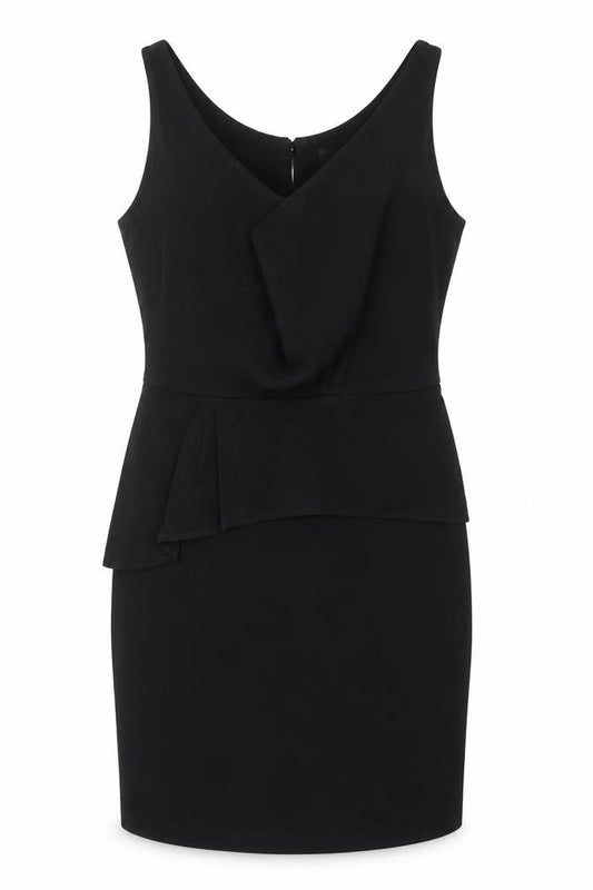 Front view of Y.A.S Women's Black Sleeveless Pencil Dress XS