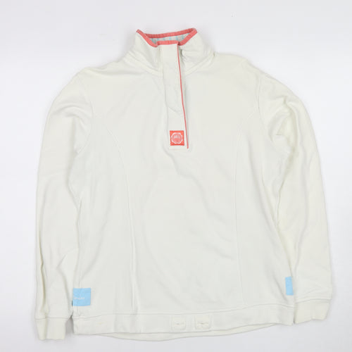 Joules Women's White Sweatshirt, Size 12, Classic Fit