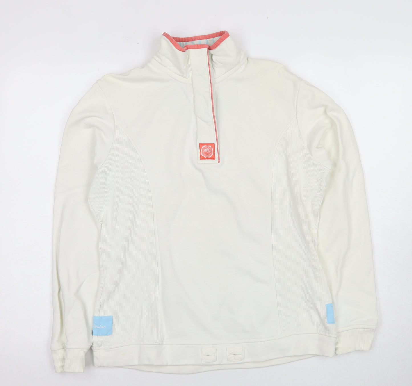 Joules Women's White Sweatshirt, Size 12, Classic Fit