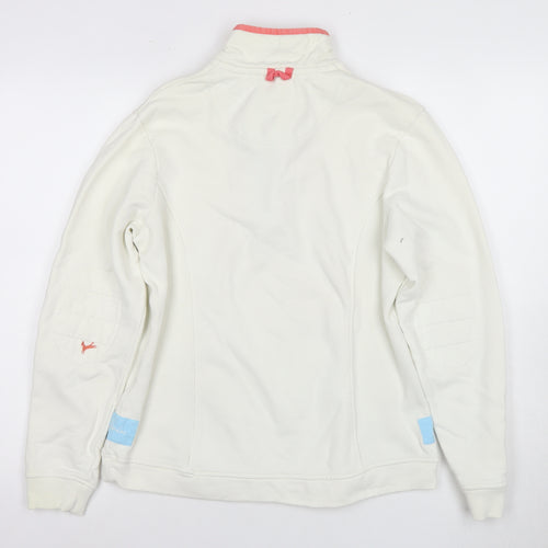 Joules Women's White Sweatshirt, Size 12, Classic Fit