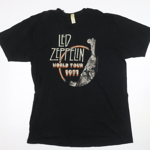 Tultex Men's Black 2XL Led Zeppelin Band T-Shirt