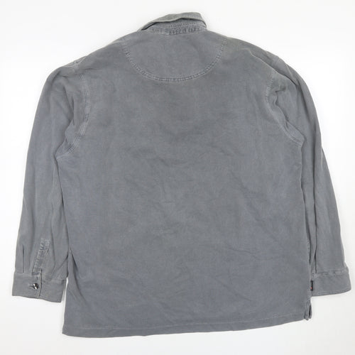 Sangan Men's Grey Long Sleeve Polo L