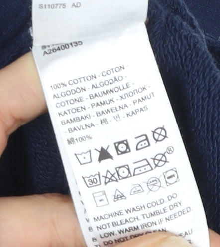 Levi's Men's Blue Pullover Hoodie, M - Logo Accents