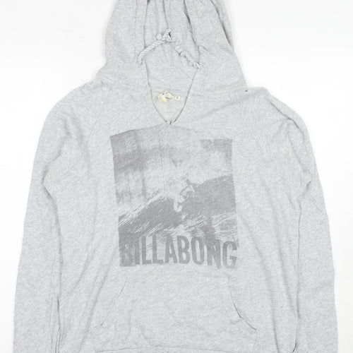 Billabong Women's Grey Pullover Hoodie - Size L