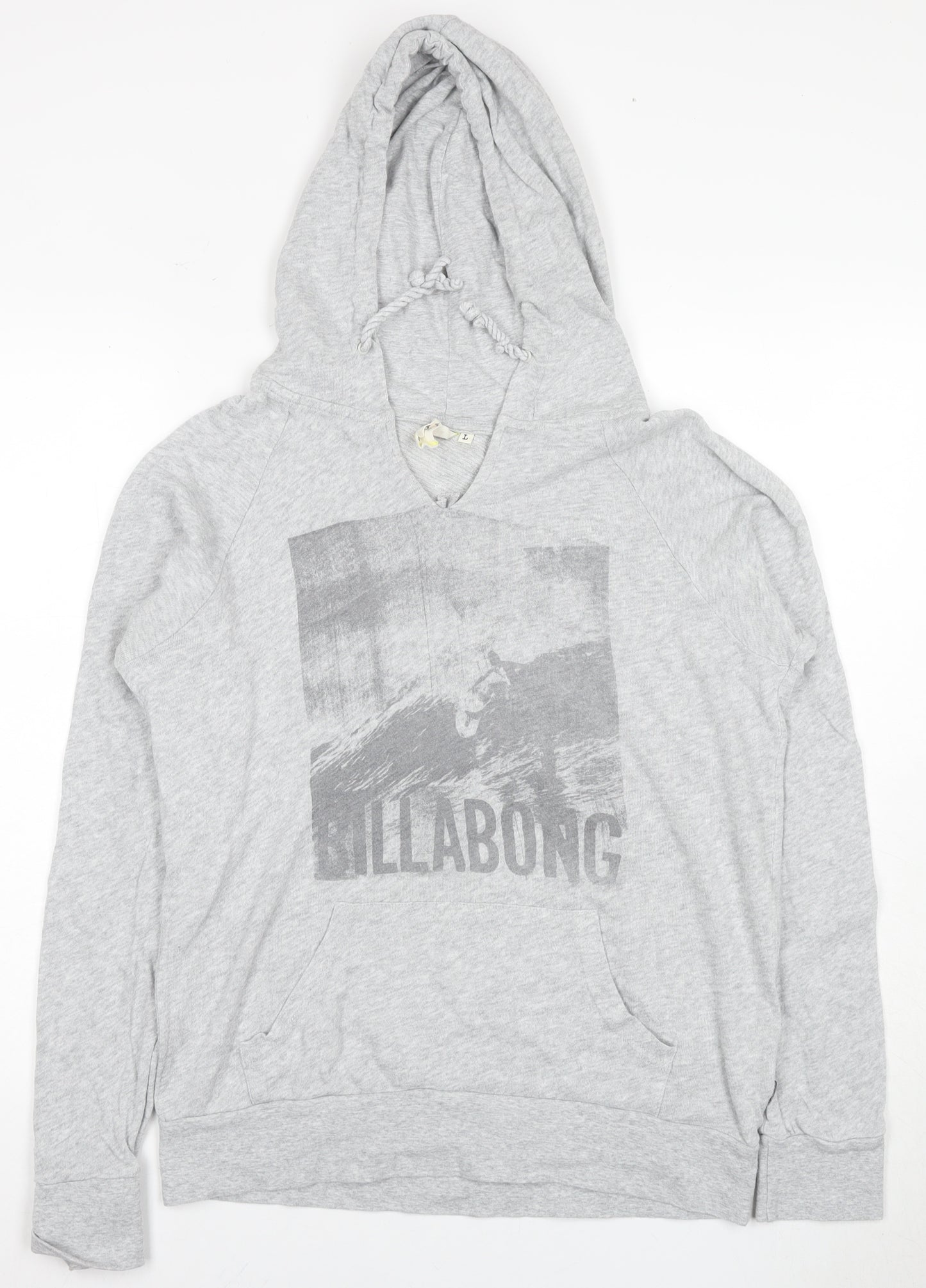 Billabong Women's Grey Pullover Hoodie - Size L