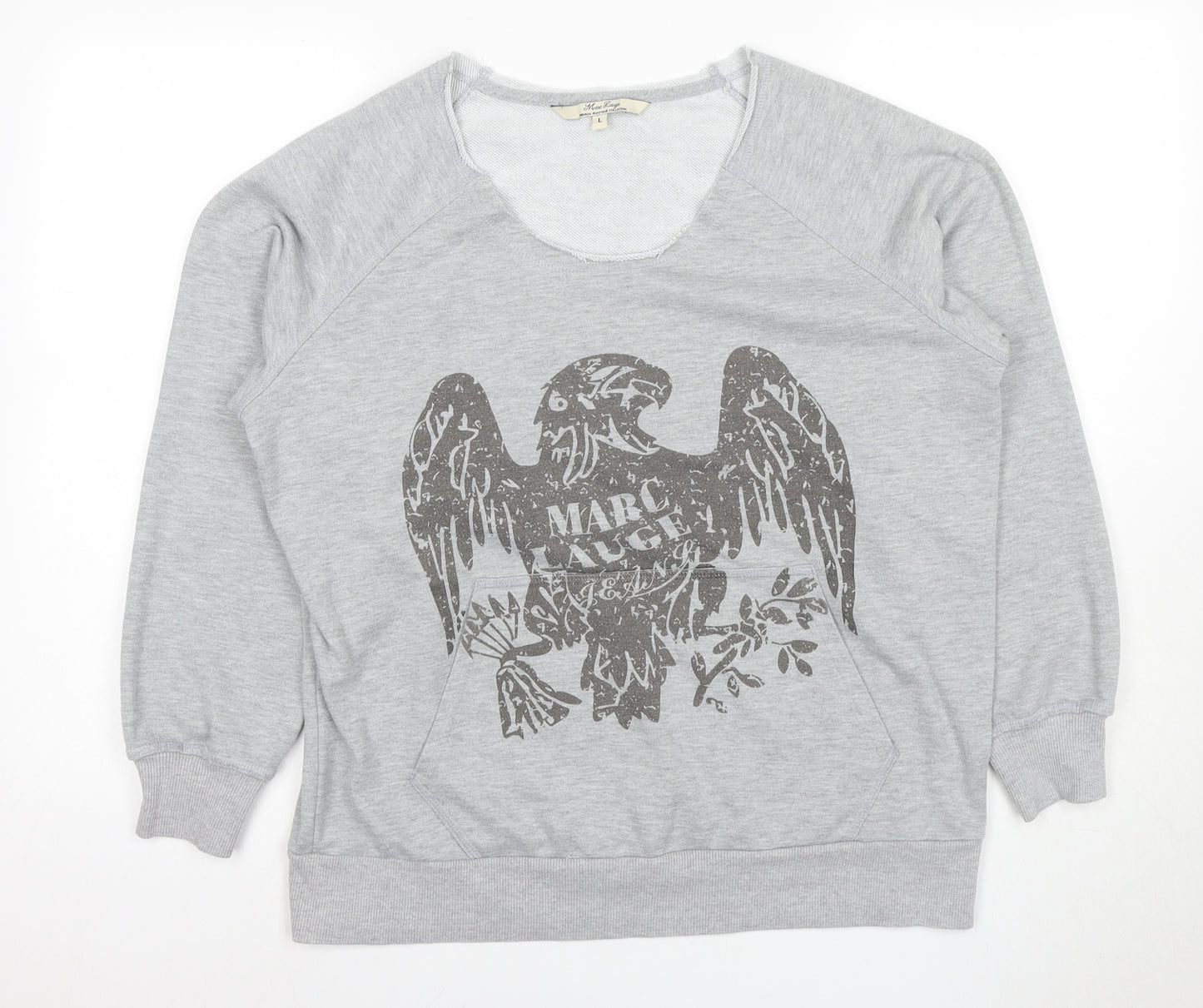 Marc Lauge Grey Women's Graphic Sweatshirt L