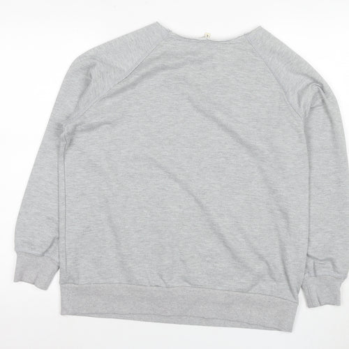Marc Lauge Grey Women's Graphic Sweatshirt L