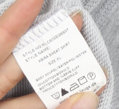 Marc Lauge Grey Women's Graphic Sweatshirt L