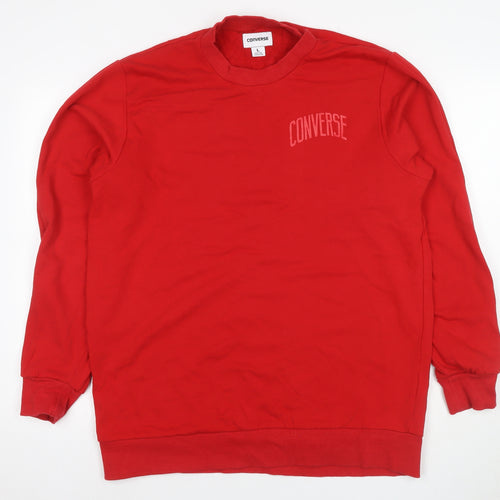 Converse Unisex Red Logo Sweatshirt L