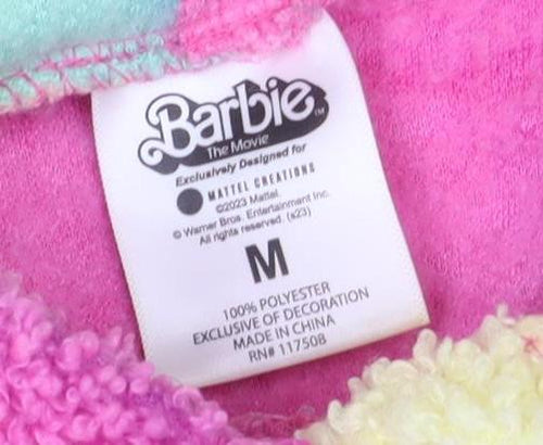 Barbie Multicoloured Unisex Hoodie M - Retro Graphic
