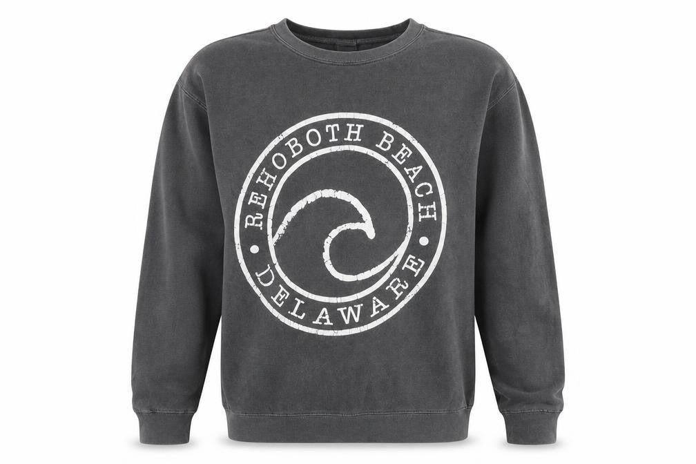 Front view of Comfort Colors Men's Grey Medium Pullover Sweatshirt