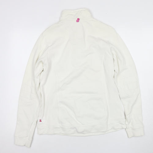 Joules Women White Cotton Pullover Sweatshirt Size 12