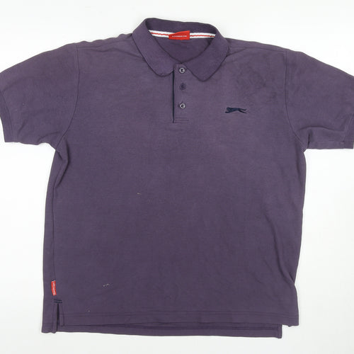 Slazenger Men's Purple L Polo Shirt, Casual Sports Style