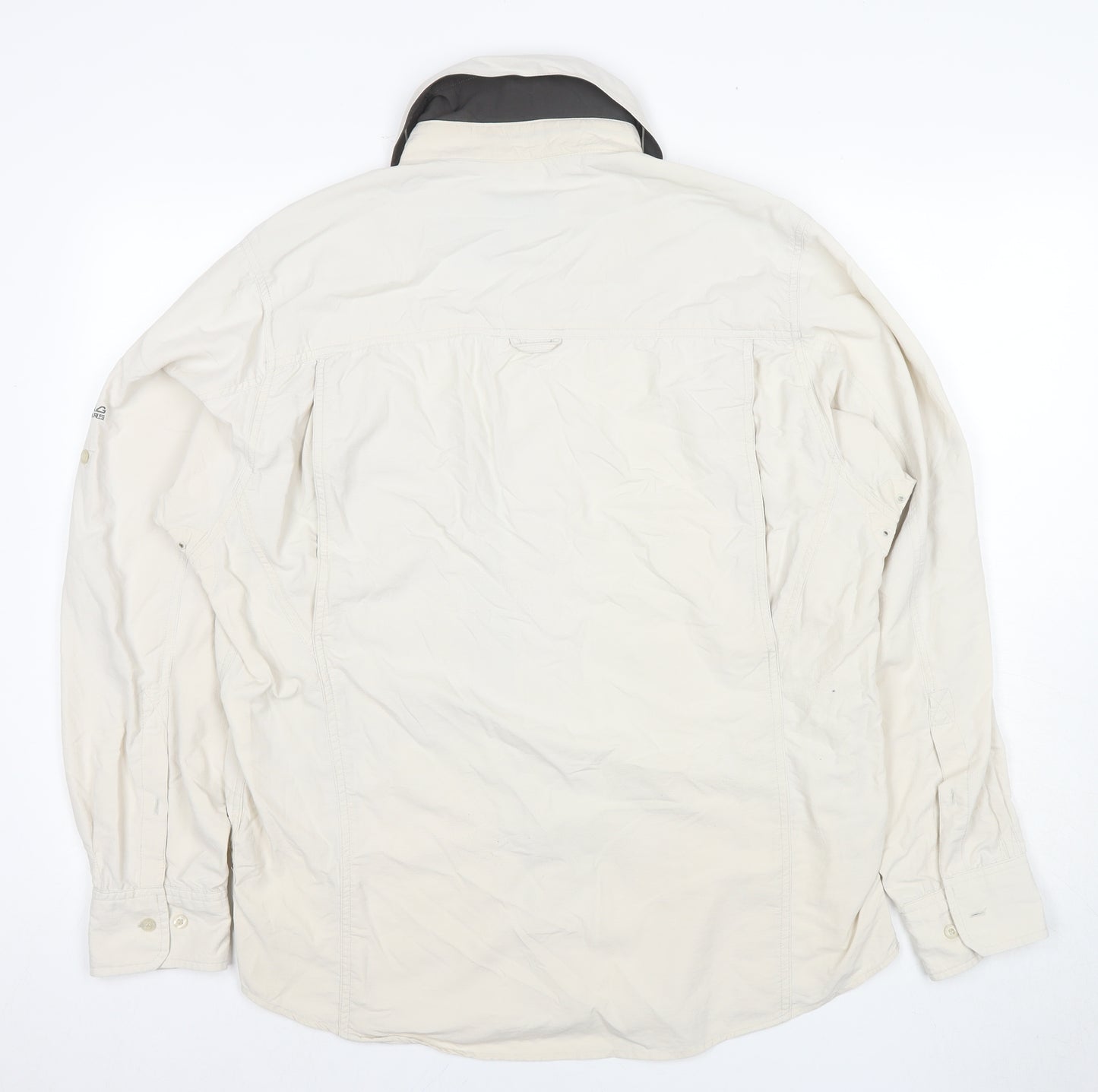 Craghoppers Men's Beige Long Sleeve Button-Up Shirt L