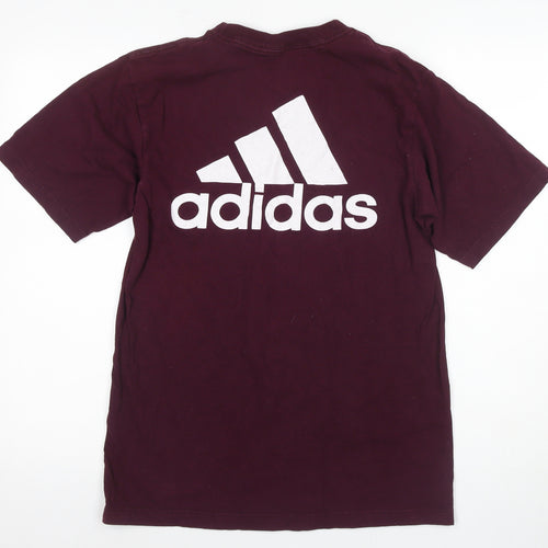 Adidas Unisex Burgundy T-Shirt M University Sports